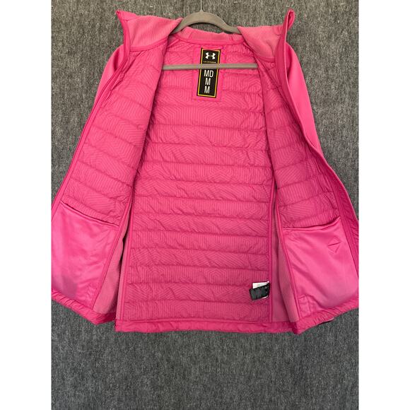 Under Armour Storm Jacket Women Hot Pink ColdGear Infrared Primaloft Insulated M - Picture 7 of 8